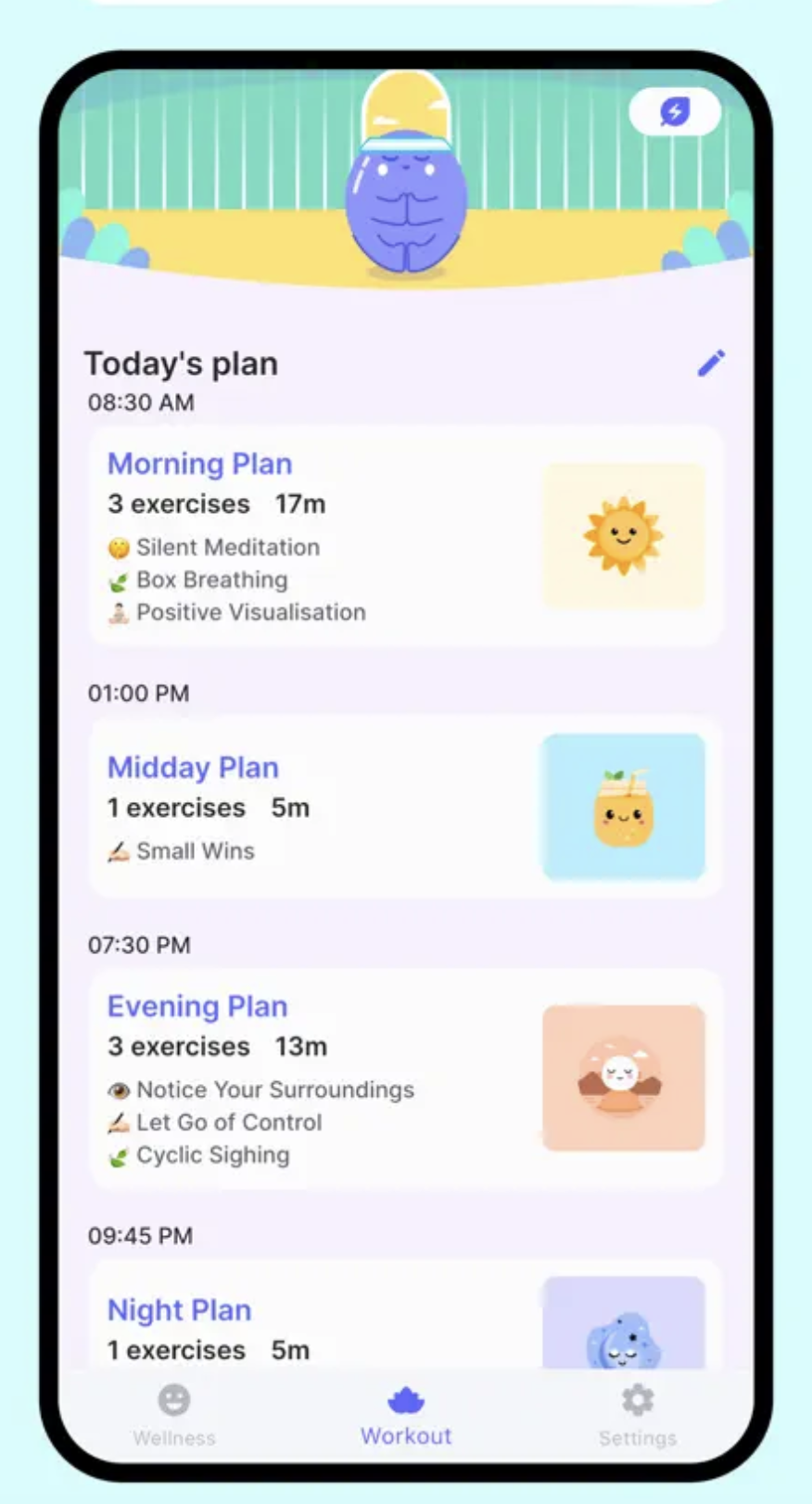 Mitness App - Wellness Workouts Gym Application